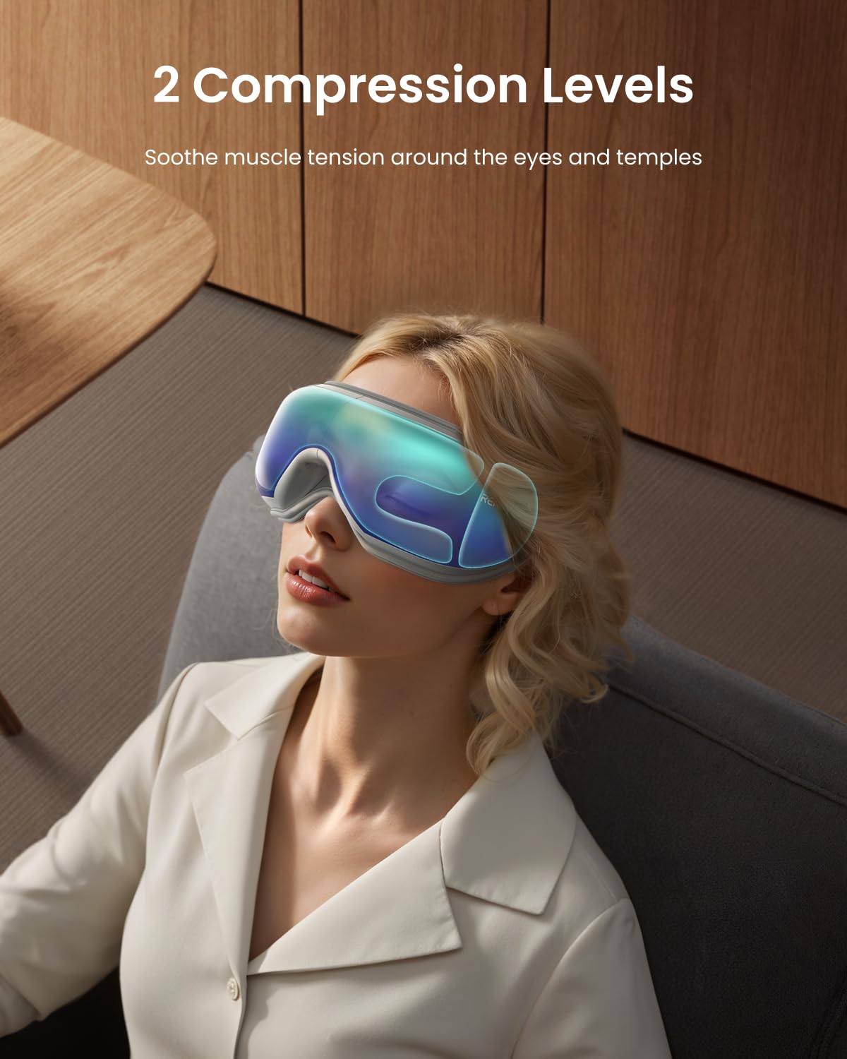 RENPHO Eyeris 1 Eye Massager with Remote, Birthday Christmas Gifts for Women Men Her Him, Sleep Mask with Heat, Compression, Headache Massager Scalp for Strain Relief, Migraine Relief, Reduce Stye Eye