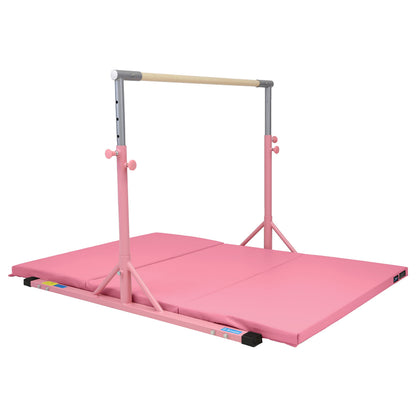 Z Athletic Kip Bar and Folding Gymnastics Mat, 4 Ft x 6 Ft x 2 in