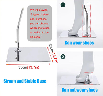 Matte White Tall Female Mannequin with Head, Detachable Torso Dress Form for Retail & Home Display - Ideal Clothing Display for Online Shops (Size: Style5)