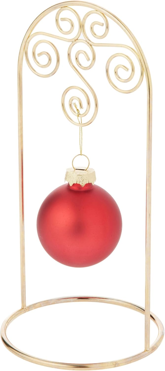 Bard's Arched Gold-toned Ornament Stand, Small Scroll, 8" H x 3.75" W x 3.75" D, Pack of 3