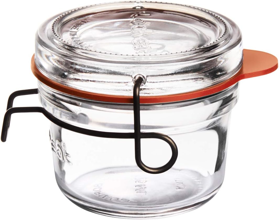 Luigi Bormioli Lock Eat Canning, Preserving & Serving Food Jar, 4.25 oz