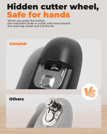 Canslab Ultrablde (Basic Version）_Rechargeable Electric Can Openers for Kitchen for Seniors with Arthritis- USB Battery Can Opener for Any Size Can - Smooth Edge, Handsfree, Wall Mountable Opener