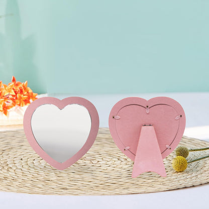 ULTNICE 20pcs Heart Shaped Glass Mirror Tiles: Mini Size Makeup Mirror for DIY Crafts, Portable Small for Handbag