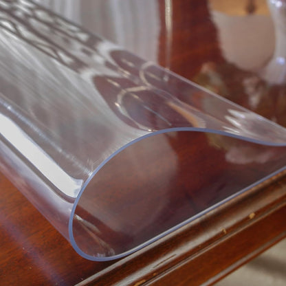 16 44 Inch, 2mm OstepDecor Clear Table Protector x Thick Plastic Table Cover, Waterproof PVC Clear Table Cover
