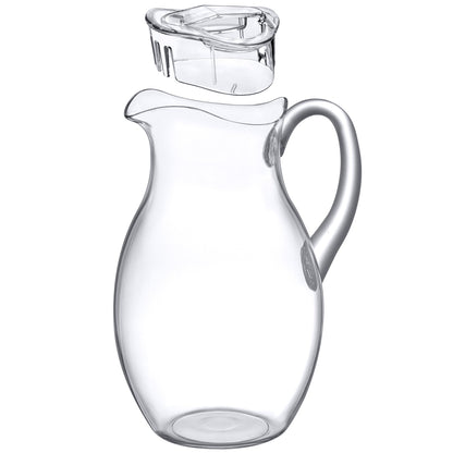 Amazing Abby - Bubbly Grand - Plastic Pitcher (96 oz, 3 Quart), Clear Water Pitcher with Lid, Fridge Jug, BPA-Free, Shatter-Proof, Great for Iced Tea, Sangria, Lemonade, Juice, Milk, and More