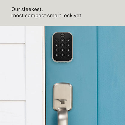 Yale Security Assure Lock 2 Deadbolt, Black Suede Keyed Smart Entry Door Lock with Wi-Fi Connected Keypad for Code Entry and Remote Access, YRD410-WF1-BSP