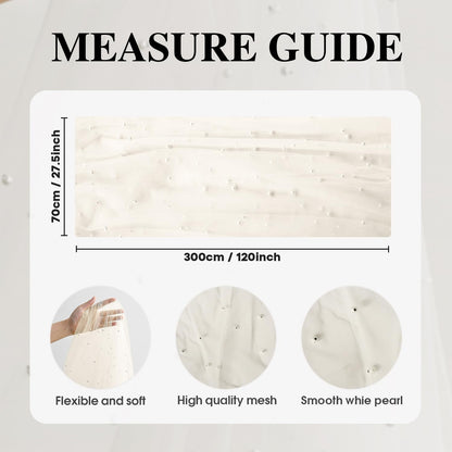 Artoid Mode 3PCS Pearl Beige Gauze Table Runner 120 Inch 10FT, Seasonal Sheer Dining Holiday Wedding Birthday Baby Shower Table Decor for Home Party