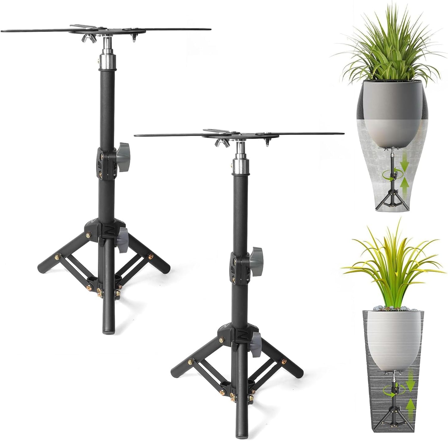 2 12"- 16" 4"-12" AZEAM Adjustable Plant Risers for Inside Pots, PCS Planter Inserts Fillers Raise for Large Flower