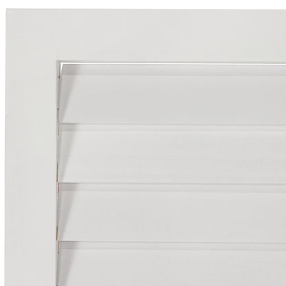 Red Lantern 6 ft. Tall Louvered Beadboard Room Divider White 4 Panel
