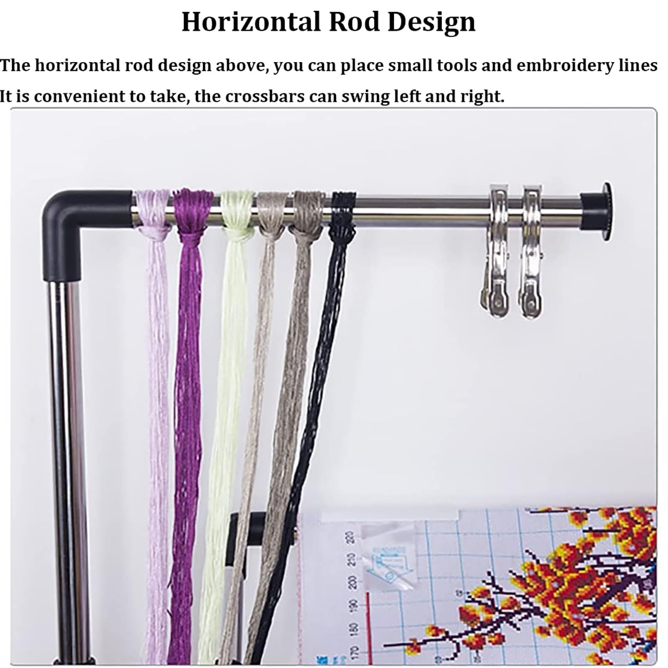 Adjustable 360° Rotating Embroidery Floor Stand for Cross Stitch & Projects - Ideal for Crafting, Quilting & Sewing Accessories