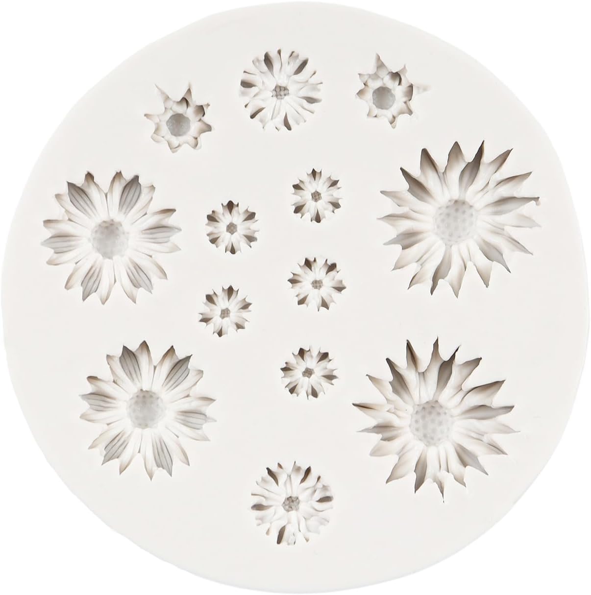 Daisy Flower Fondant Mold, Silicone Molds for Cake Decoration, Cupcake Topper, Chocolate, Gum Paste