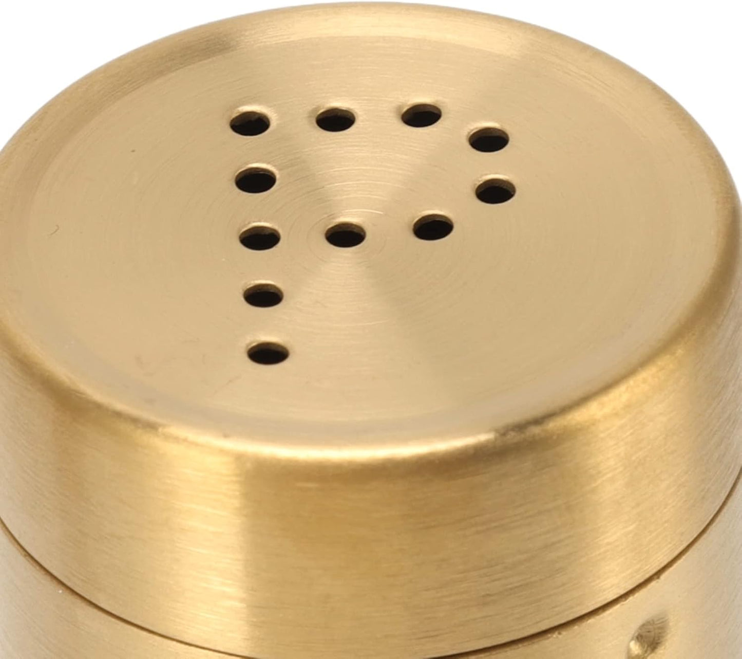 DEWIN 2Pcs Gold Spice Jar, Stainless Steel Rustproof Screw Open Top Seasoning Shaker for Salt, Sugar, Pepper