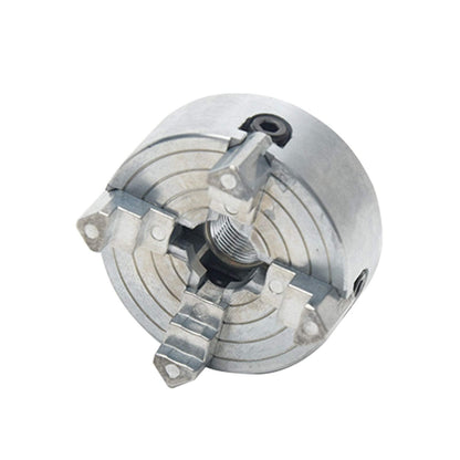 Z011 4-Jaw Lathe Chuck, Mini Lathe Chuck with Connecting Rod and Wrench, Self Centering Wood Turning Chucks, Power Lathes Accessory