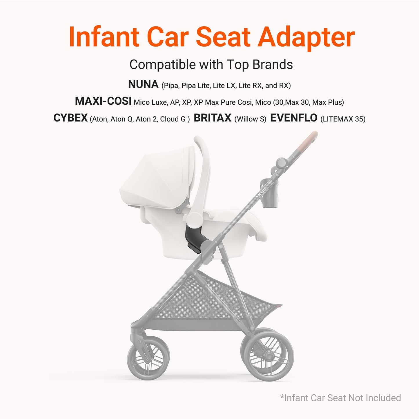 MAMAZING Air Lux Baby Stroller with Bassinet from Newborn to 50 lbs, Strength Carbon Fiber Frame Only 15.8lbs, Bassinet Stroller Included Reversible Seat, Car Seat Adapter & Large Storage Basket
