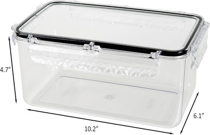 Crystal Lock Airtight Food Storage Containers Set with Lids | BPA-Free Meal Prep Container | Leak-Proof Kitchen Fridge