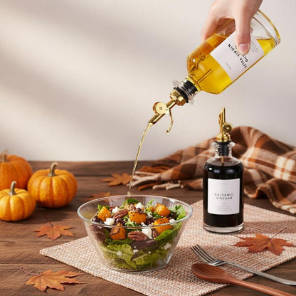 Molimoli - Premium Olive Oil Dispenser Bottles for Kitchen with Pourer - Oil and Vinegar Dispenser Set, Glass Dispenser for Kitchen, Dispenser Bottle of 350ml - Set of 2