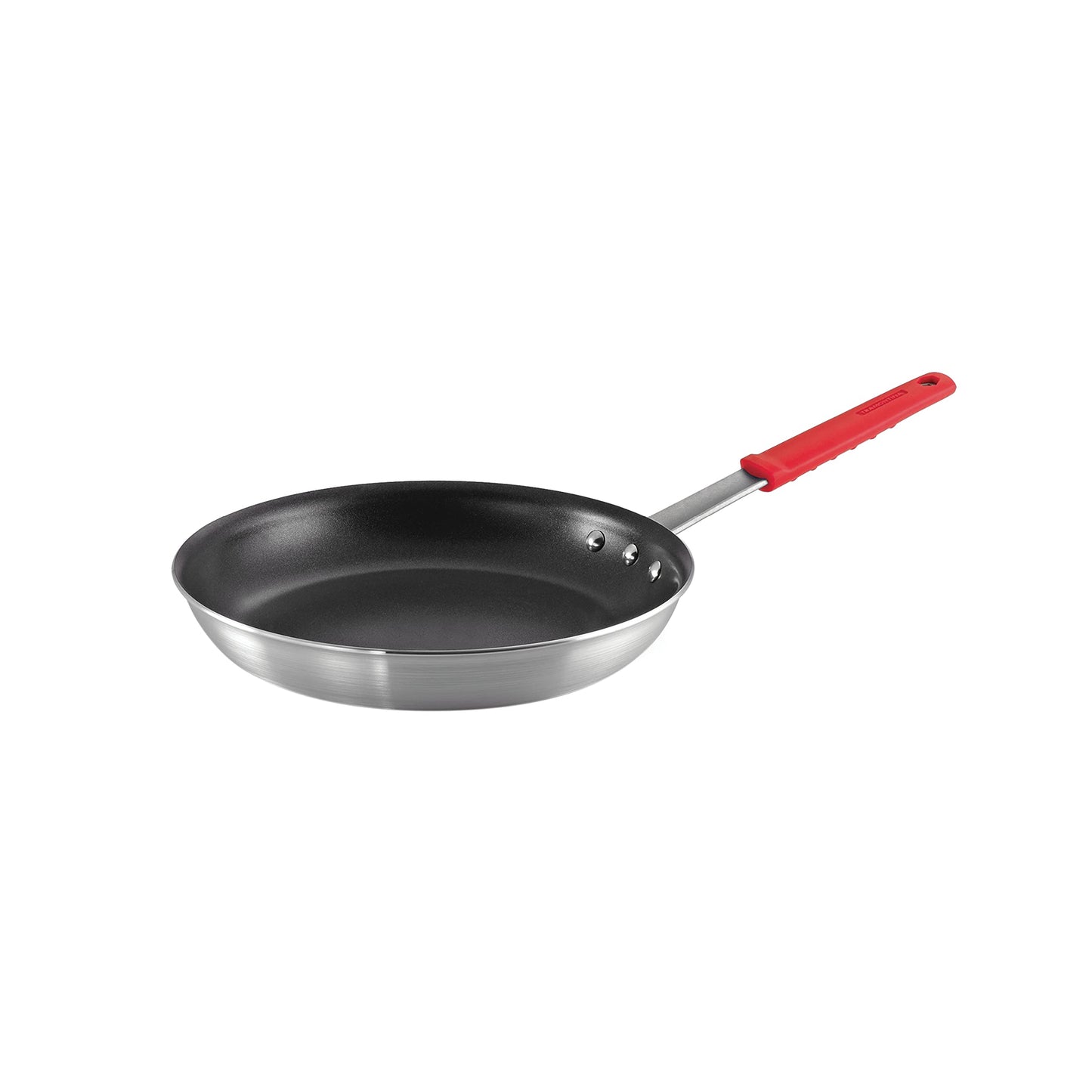 Tramontina Professional 12-Inch Non Stick Large Frying Pan, Heavy-Gauge Aluminum Skillet with Reinforced Nonstick Coating, Red Handle, Dishwasher and Oven Safe