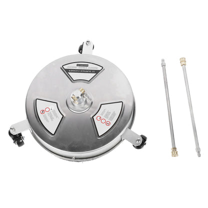 Cosiki 15 Pressure Washer Surface Cleaner, Stainless Steel Power Washer Accessory, 4 Wheels Cleaner with 1 4 Quick Connect Interface, Ideal for Driveways, Sidewalks, Patios & Decks,