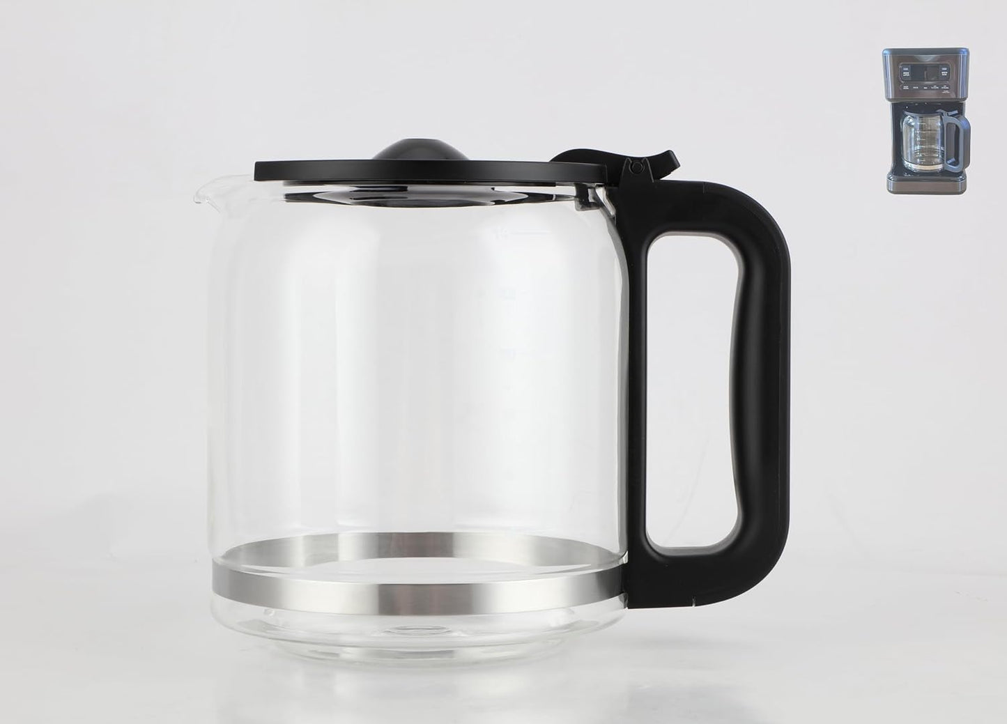 14 Cups Glass Coffee Maker Replacement for Mr. Coffee, BPA-Free, Food Safe, Heat-Resistant Handle