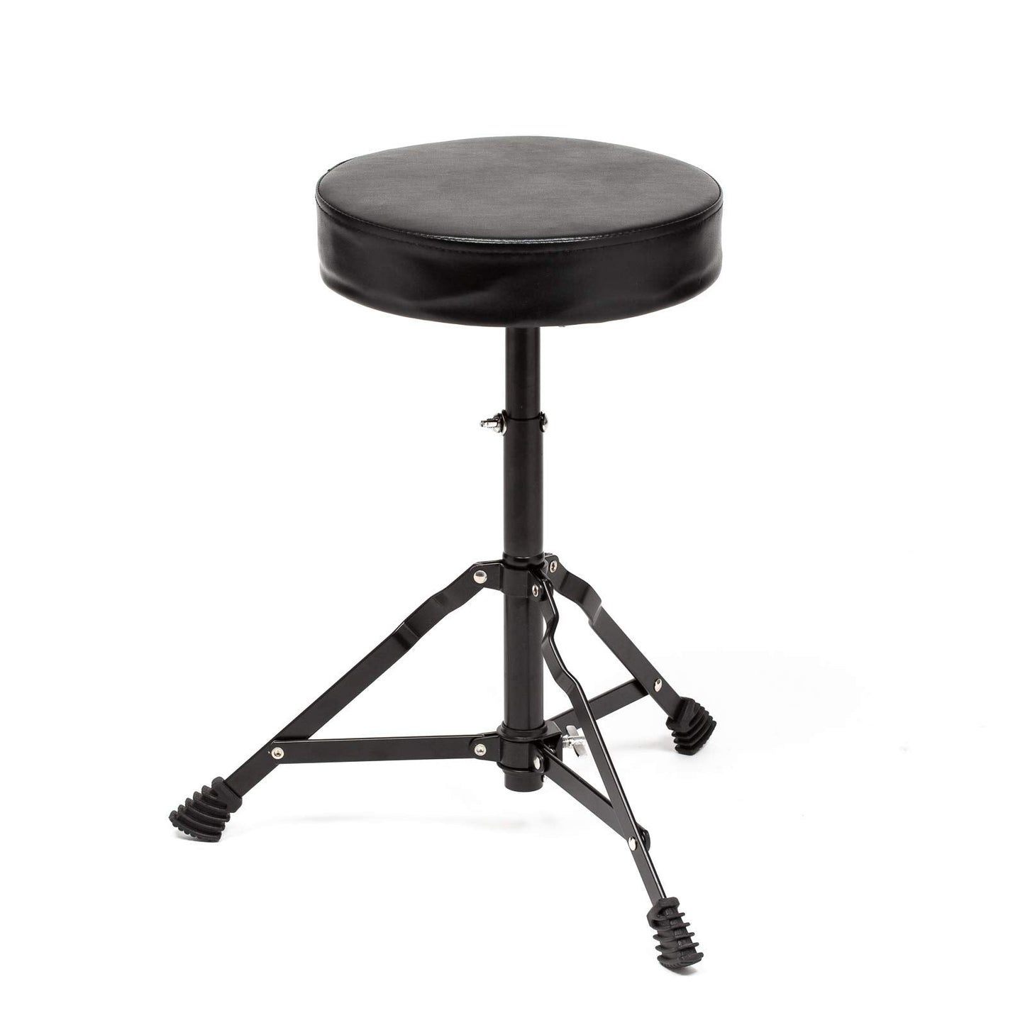 Ashthorpe 5-Piece Complete Full Size Adult Drum Set with Remo Batter Heads - Black