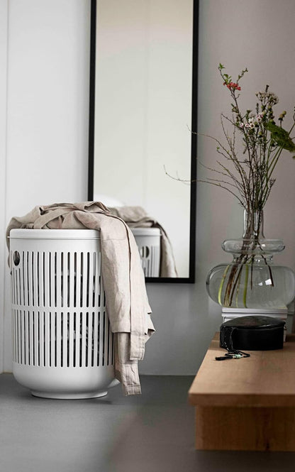 Zone Denmark Laundry Basket - Elevate Your Laundry Routine with Style and Functionality, Soft Grey 16.14x16.14x21.65 inches