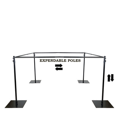 Balsa Circle 10 ft Adjustable 4 Post Height Canopy Chuppah Mandap Hardware Kit Outdoor Wedding Decorations Photo Booth Photography Party Supplies