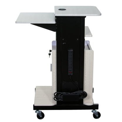 OEF Furnishings Premium Plus Presentation Cart with Storage Cabinet
