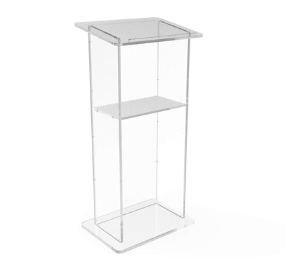 FixtureDisplays® Clear Acrylic Lucite Podium Pulpit Lectern 43" Tall 102703