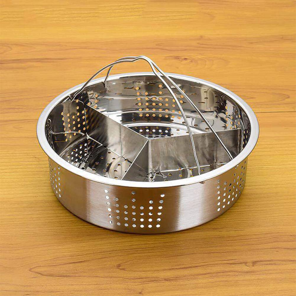 Steam Baskets with Egg Steam Rack, Food Grade Stainless Steel Steam-Holder Tray Trio Separator Set, Cooking Accessories for Vegetable, Fish, Meat Compatible with Instant Pot, Electric Pressure Cooker