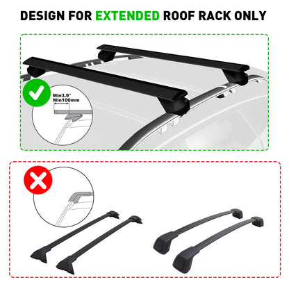 TOOENJOY Heavy-Duty Kayak Lift Assist Roof Rack, 100 LBS Capacity Kayak Canoe Rooftop Loader, Elevating Assist System for Easy Loading