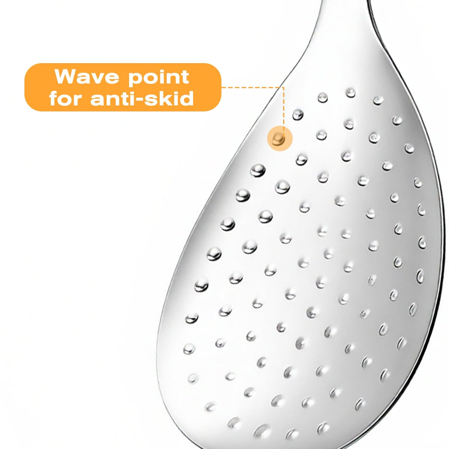 304 Stainless Steel Rice Paddle Spoon Spatula, 8-inch Long Non Stick Mirror Finish Stand-Up Design for Rice Mashed Potato Salads, Apply for Kitchen Home Restaurant Serving