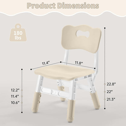 3 2-8, Set (2-Pack) GITAWUSA Adjustable Kids Chair, Level Height Adjustable Child Chair, Toddler Chairs for Children