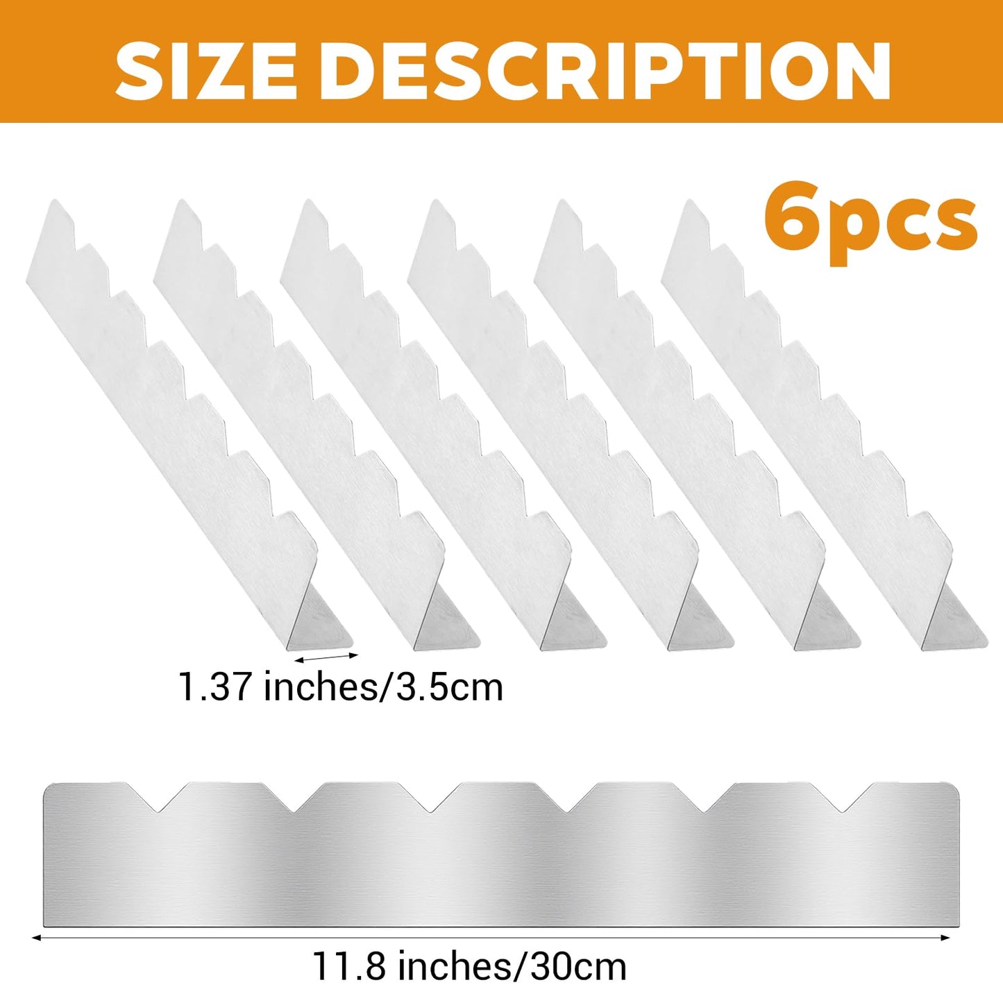 6 Pcs Stainless Steel Skewers Holder, Universal Shish Kabob Rack for BBQ and Grilling, Compatible with Wood, Bamboo, Round, Metal, Flat Skewers, 12 Inch