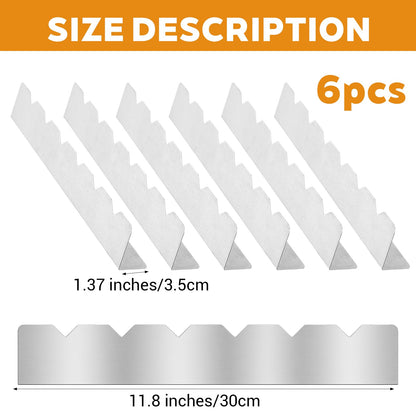 6 Pcs Stainless Steel Skewers Holder, Universal Shish Kabob Rack for BBQ and Grilling, Compatible with Wood, Bamboo, Round, Metal, Flat Skewers, 12 Inch
