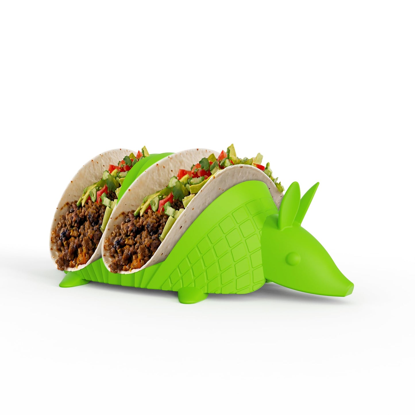 Pund'it Tacodillo Taco Holders, Set of 2 Armadillo Themed Taco Platters