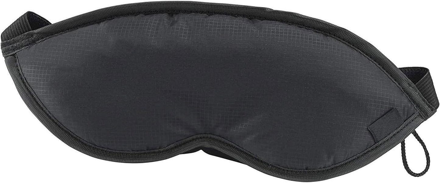Lewis N. Clark Comfort Eye Mask + Sleep Aid to Block Light for Travel, Airplane, Hotel, Airport, Insomnia + Headache Relief with Adjustable Straps, 2 pack, Black