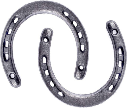 GGTYHAO Cast Iron Horseshoe for Good Luck, Durable Medium Horseshoe with 5 Holes on Each Side for Wall Hanging