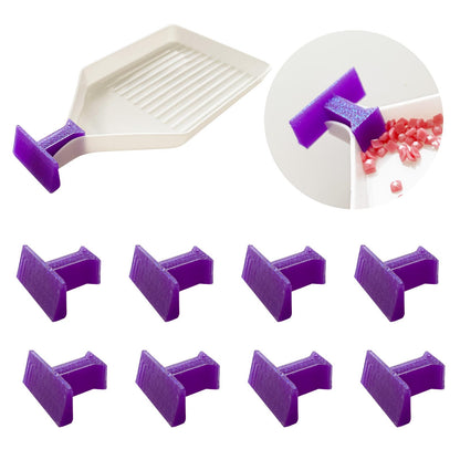 9 Pieces Purple Stoppers for Diamond Painting Tray Small White, Diamond Art Tool Accessories