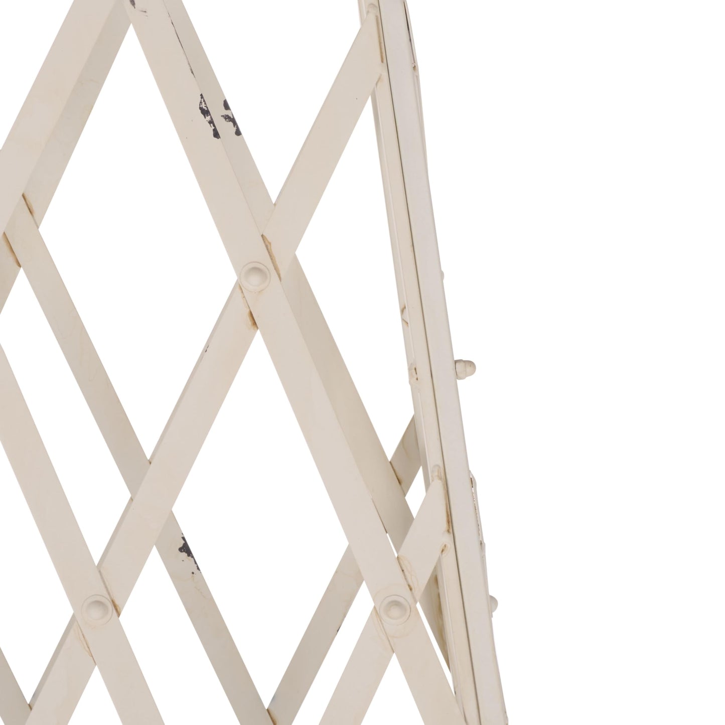 SAFAVIEH Outdoor Patio Furniture Collection - Caledonia Antique White Iron Trellis Planter, Tall Weather-Resistant Garden Box (PAT5048A)