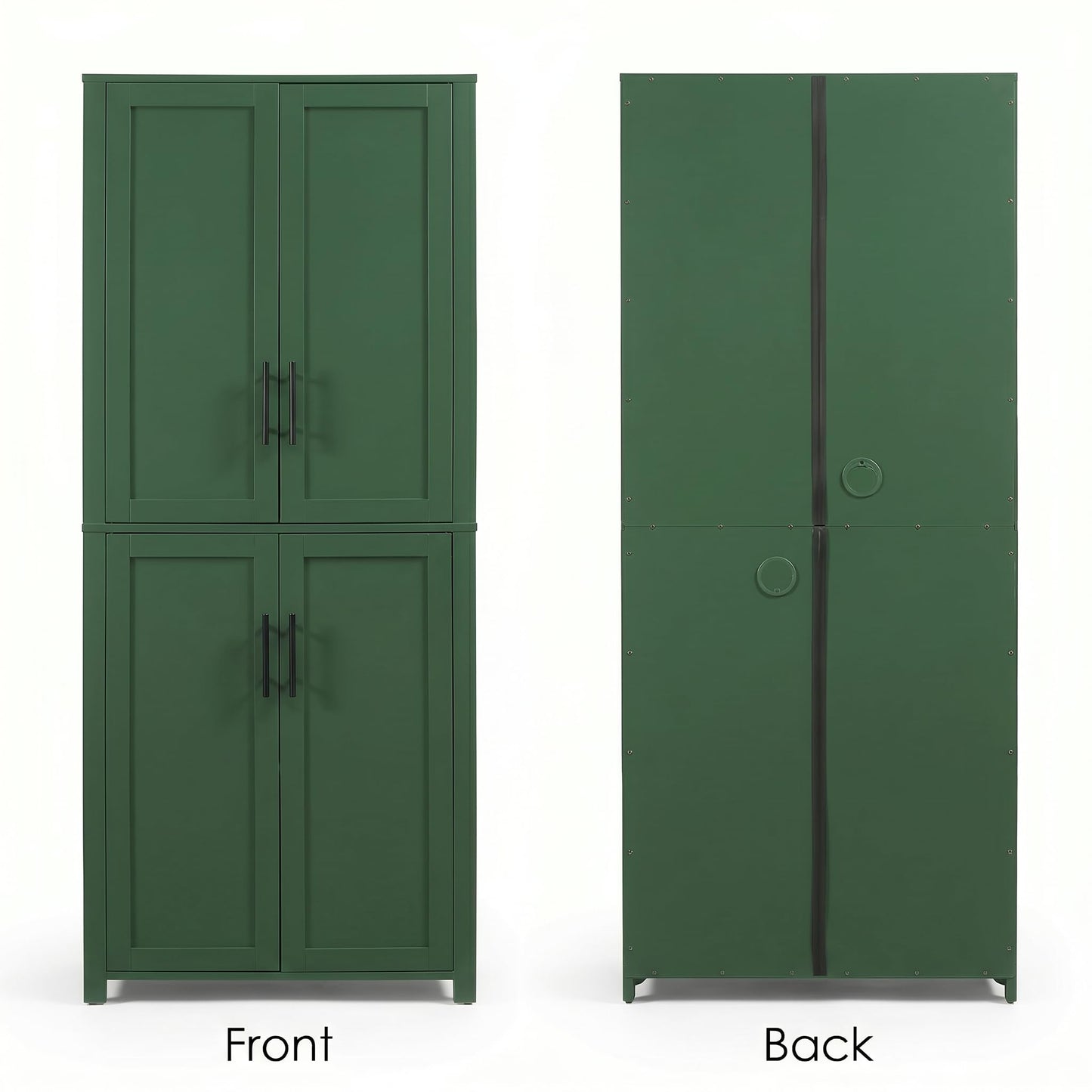 Casaphoria Kitchen Pantry Cabinet, 67" Tall Freestanding Kitchen Cabinet with 4 Adjustable Shelves, 28" W Storage Cabinet for Kitchen Pantry Organization (Green, Single)