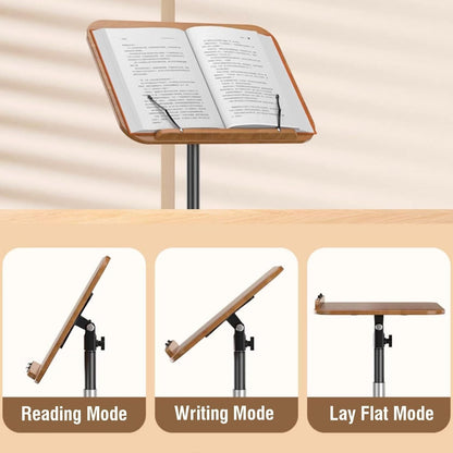 EYPKPL Pulpits Churches Floor-Standing Podium Wooden Tabletop Lecterns Height-Adjustable Tilting Tabletop with Edge Stop Podium Stand Small Pulpits Use Anywhere
