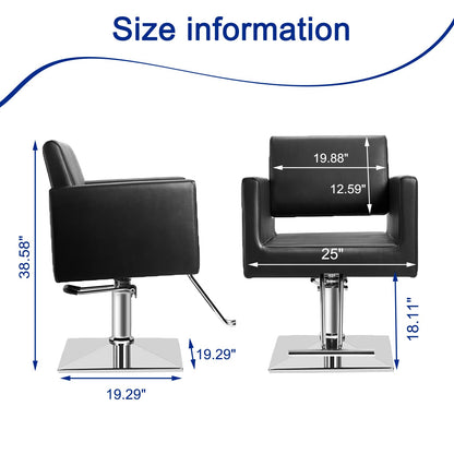 Hairdresser Barber Salon Chair,Capacity 330 Lbs - with Heavy Duty Hydraulic Pump, 360° Swivel Adjustable Spa Beauty Equipment, Hair Stylist Women Man for Barbershop,Home Hairdresser Barber (Black)