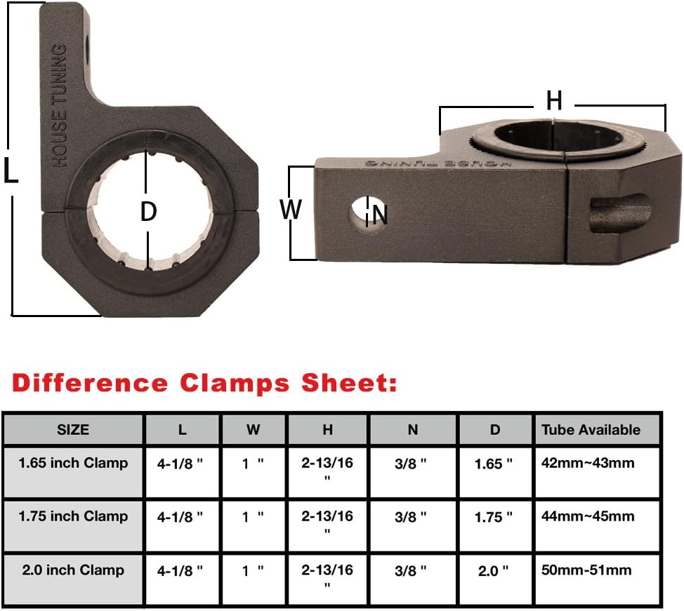Roll Bar Clamps 1.75 inch, Pack of 4 Tube Clamp Bracket for UTV Truck Light Mount