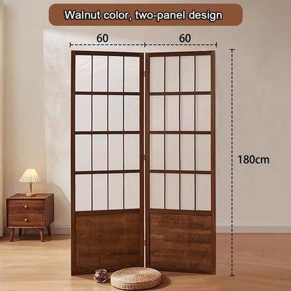Folding Japanese Shoji Screen Partition, Portable Room Divider for Home Office, Dining Room, and Bedroom