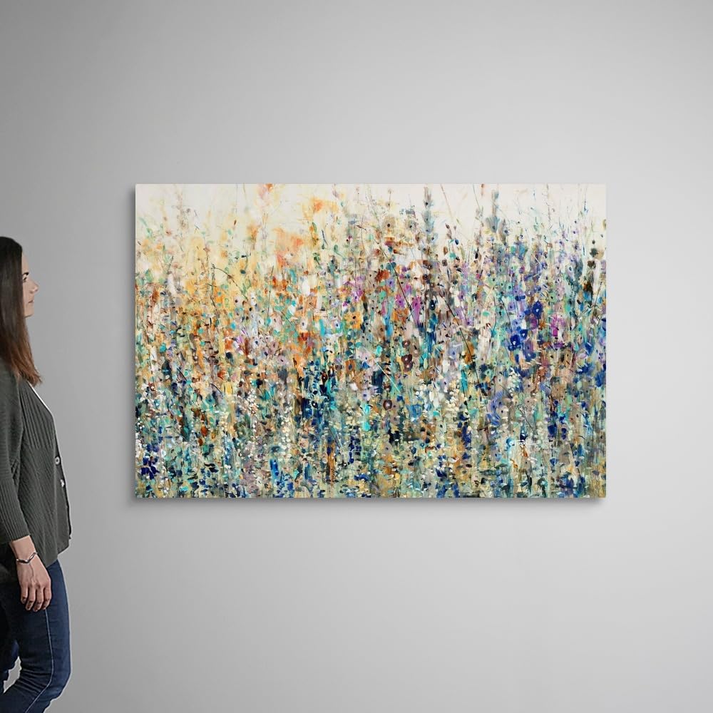 CANVAS ON DEMAND Thicket Wildflowers Canvas Wall Art Print by Tim O'toole, Contemporary, Abstract, Home Decor, Floral, Flowers, Modern Abstract, Artwork,60" x40in