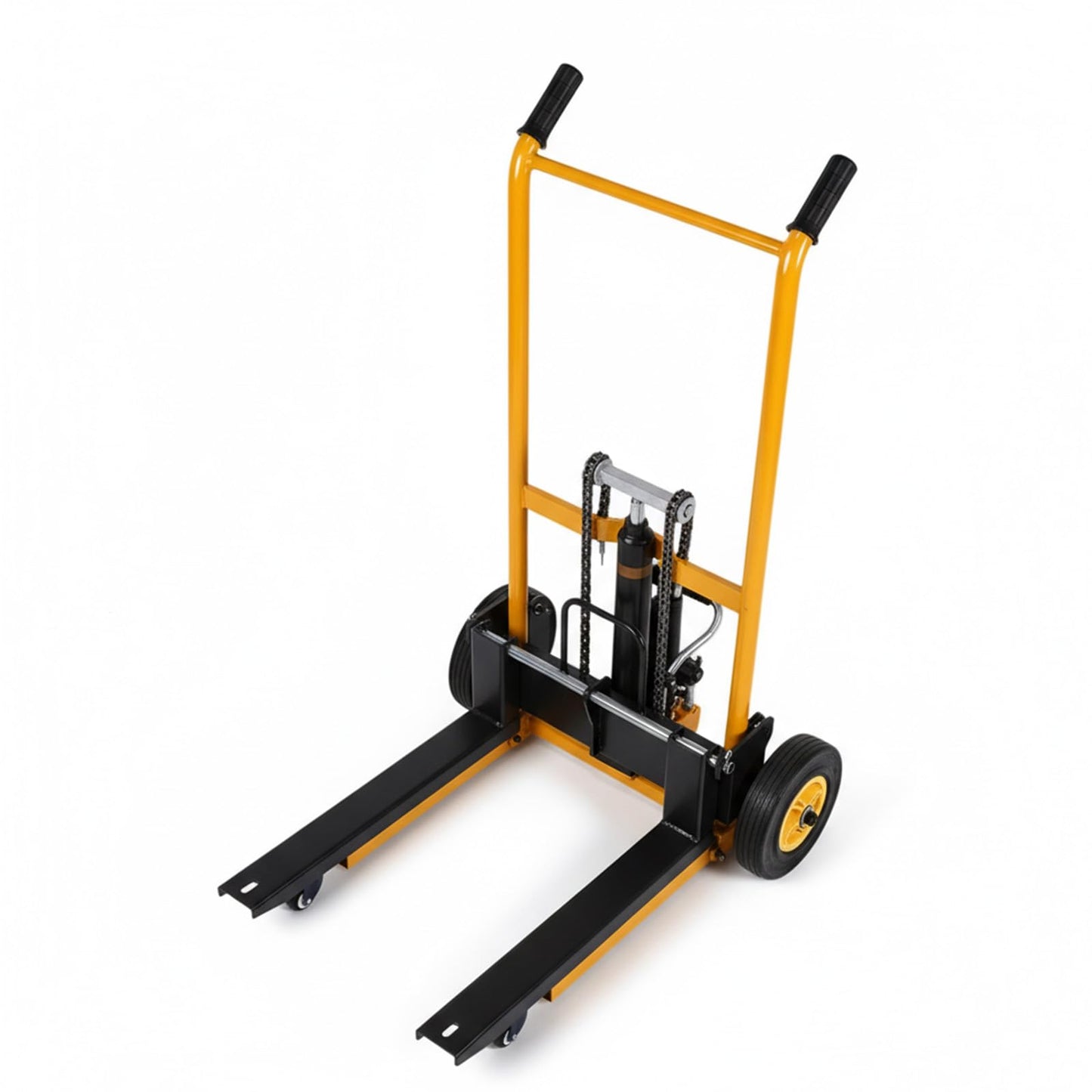 Mini Forklift Portable Pallet Jack Table Cart with Swivel Wheels Handheld Push Pallet Trolley Wear Resist for Household Warehouse Factory