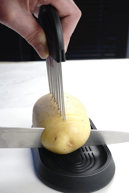 RSVP International Hasselback Potato Guide, One size, Black