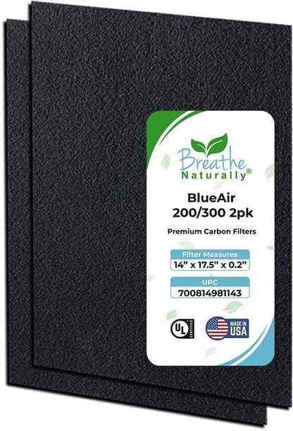 Replacement Carbon Filters for BlueAir 200/300 Series HEPA Air Filter, Made in USA