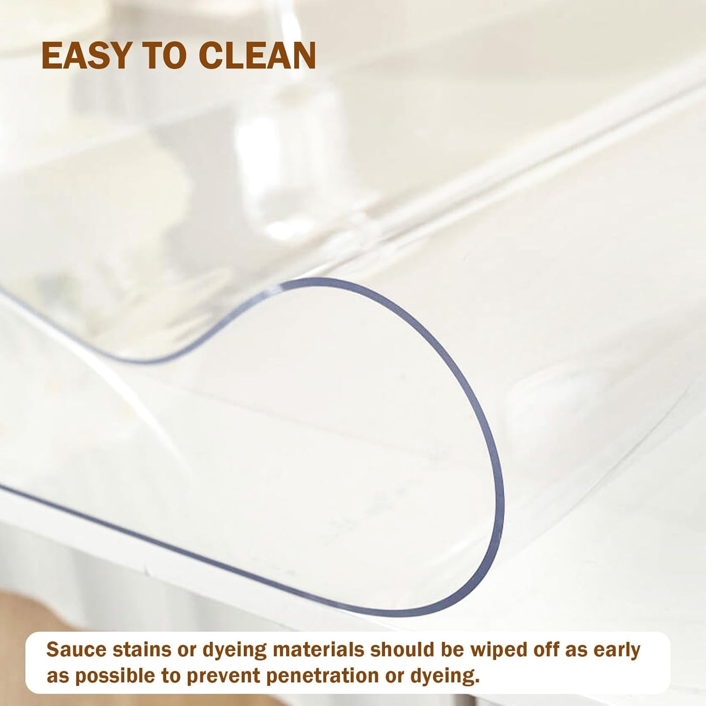 17 42 Inch 1.5mm Royhom Clear Table Protector x - Thick Plastic Table Cover, Clear Table Cover Protector Rectangle
