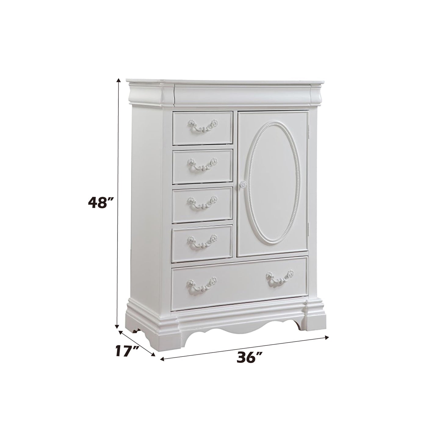 ACME Furniture chests of drawer, One Size, White